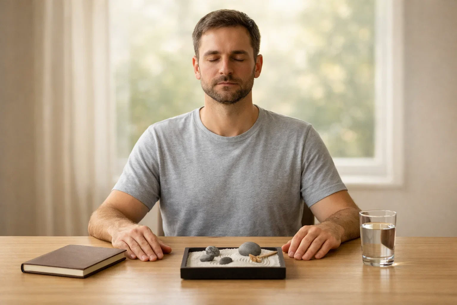 Persona concentrata che riflette con calma davanti a uno schermo con grafico lineare